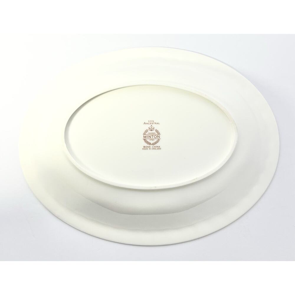 Minton “Ancestral” Oval Bone China Serving Bowl 10 3/4” - Picture 4 of 4